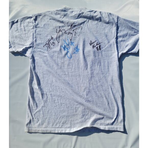 Vintage Miami Hurricanes Signed Autograph Gray Delta USA T-Shirt Size L - Picture 2 of 10